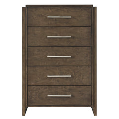 Emmett Dark Walnut 5-Piece Queen Bedroom Set - Ornate Home