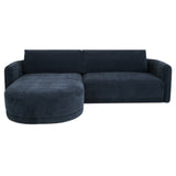 Emmy Dark Blue Left Sectional - Ornate Home