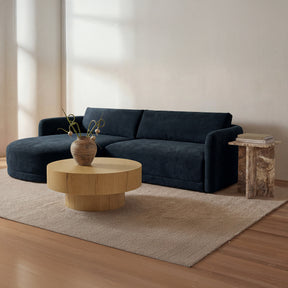 Emmy Dark Blue Left Sectional - Ornate Home