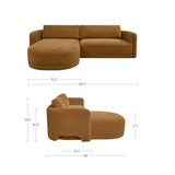 Emmy Ginger Left Sectional - Ornate Home