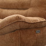 Emmy Orange Chenille Power Motion Sectional Sofa - Ornate Home