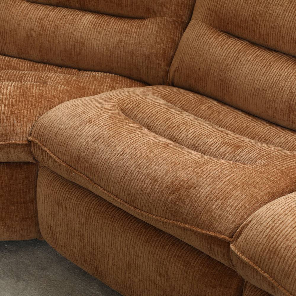 Emmy Orange Chenille Power Motion Sectional Sofa - Ornate Home