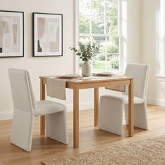 Emory Alabaster Performance Velvet Dining Side Chair (Set of 2) - Ornate Home