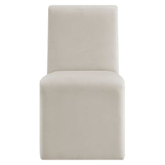 Emory Alabaster Performance Velvet Dining Side Chair (Set of 2) - Ornate Home