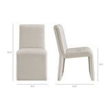 Emory Alabaster Performance Velvet Dining Side Chair (Set of 2) - Ornate Home