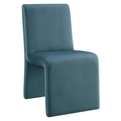 Emory Cadet Blue Performance Velvet Dining Side Chair (Set of 2) - Ornate Home