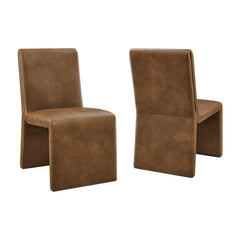 Emory Canyon Vegan Leather Dining Side Chair (Set of 2) - Ornate Home