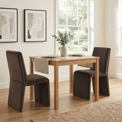 Emory Chocolate Brown Performance Velvet Dining Side Chair (Set of 2) - Ornate Home