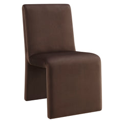 Emory Chocolate Brown Performance Velvet Dining Side Chair (Set of 2) - Ornate Home
