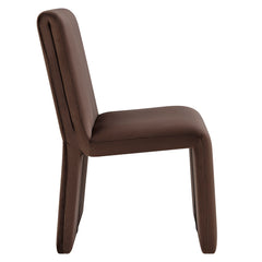 Emory Chocolate Brown Performance Velvet Dining Side Chair (Set of 2) - Ornate Home