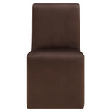 Emory Chocolate Brown Performance Velvet Dining Side Chair (Set of 2) - Ornate Home