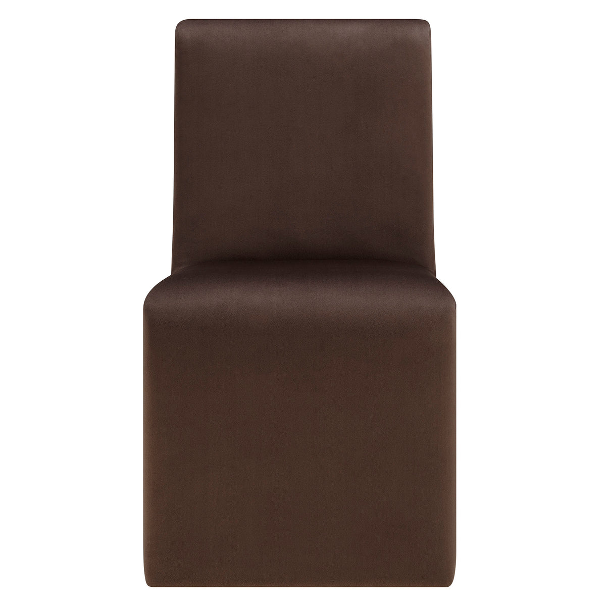 Emory Chocolate Brown Performance Velvet Dining Side Chair (Set of 2) - Ornate Home