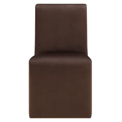 Emory Chocolate Brown Performance Velvet Dining Side Chair (Set of 2) - Ornate Home