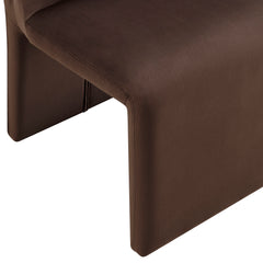 Emory Chocolate Brown Performance Velvet Dining Side Chair (Set of 2) - Ornate Home