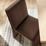 Emory Chocolate Brown Performance Velvet Dining Side Chair (Set of 2) - Ornate Home