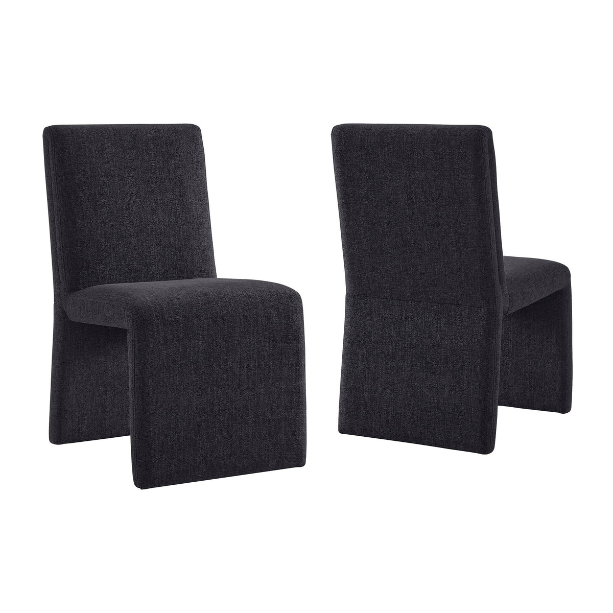 Emory Ebony Upholstered Fabric Dining Side Chair (Set of 2) - Ornate Home