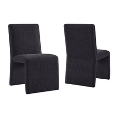 Emory Ebony Upholstered Fabric Dining Side Chair (Set of 2) - Ornate Home