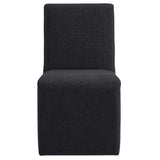 Emory Ebony Upholstered Fabric Dining Side Chair (Set of 2) - Ornate Home
