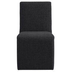 Emory Ebony Upholstered Fabric Dining Side Chair (Set of 2) - Ornate Home