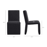 Emory Ebony Upholstered Fabric Dining Side Chair (Set of 2) - Ornate Home