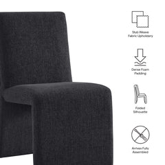 Emory Ebony Upholstered Fabric Dining Side Chair (Set of 2) - Ornate Home