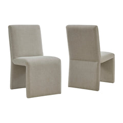 Emory Linen Upholstered Fabric Dining Side Chair (Set of 2) - Ornate Home