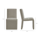 Emory Linen Upholstered Fabric Dining Side Chair (Set of 2) - Ornate Home