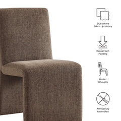 Emory Mocha Upholstered Fabric Dining Side Chair (Set of 2) - Ornate Home
