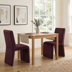 Emory Mulberry Performance Velvet Dining Side Chair (Set of 2) - Ornate Home