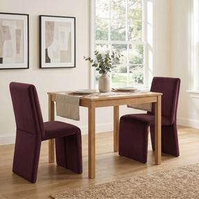 Emory Mulberry Performance Velvet Dining Side Chair (Set of 2) - Ornate Home
