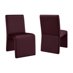 Emory Mulberry Performance Velvet Dining Side Chair (Set of 2) - Ornate Home