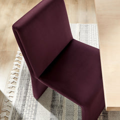 Emory Mulberry Performance Velvet Dining Side Chair (Set of 2) - Ornate Home