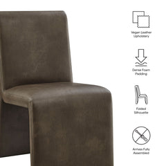 Emory Mushroom Vegan Leather Dining Side Chair (Set of 2) - Ornate Home