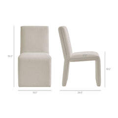 Emory Salt Upholstered Fabric Dining Side Chair (Set of 2) - Ornate Home