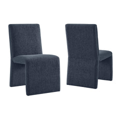 Emory Slate Blue Upholstered Fabric Dining Side Chair (Set of 2) - Ornate Home