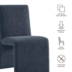 Emory Slate Blue Upholstered Fabric Dining Side Chair (Set of 2) - Ornate Home