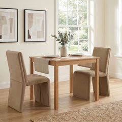 Emory Taupe Performance Velvet Dining Side Chair (Set of 2) - Ornate Home