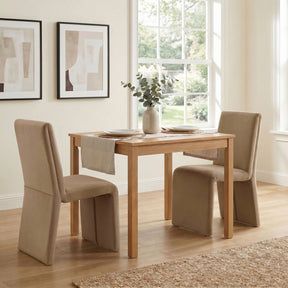 Emory Taupe Performance Velvet Dining Side Chair (Set of 2) - Ornate Home