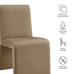 Emory Taupe Performance Velvet Dining Side Chair (Set of 2) - Ornate Home