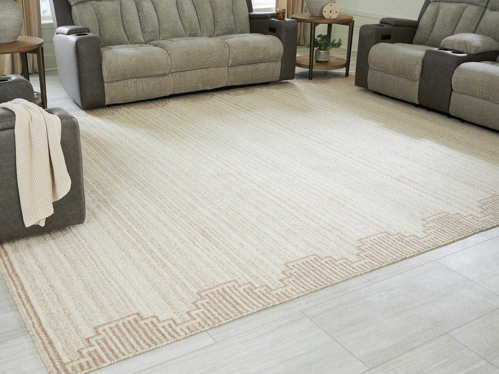 Emorymore Brown/Beige Extra Large Rug - Ornate Home