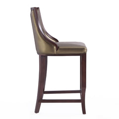 Emperor Bar Stool in Bronze and Walnut (set of 2) - Ornate Home