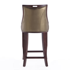 Emperor Bar Stool in Bronze and Walnut (set of 3) - Ornate Home
