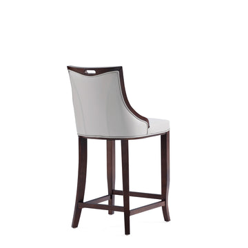 Emperor Faux Leather Barstool in Light Grey - Ornate Home