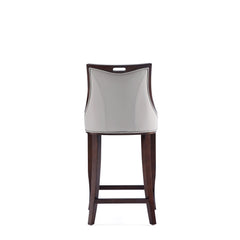 Emperor Faux Leather Barstool in Light Grey - Ornate Home