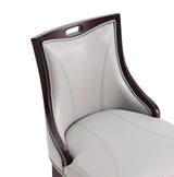 Emperor Faux Leather Barstool in Light Grey - Ornate Home