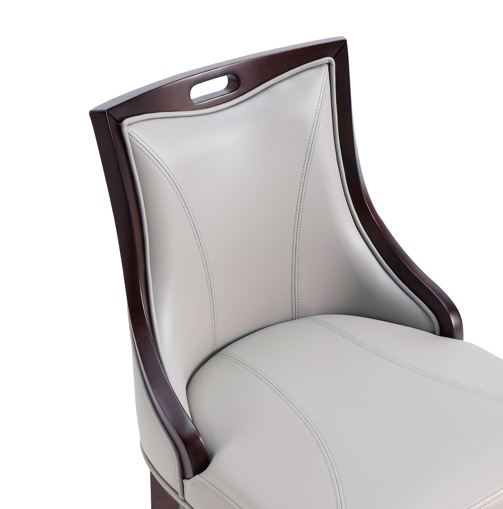 Emperor Faux Leather Barstool in Light Grey - Ornate Home