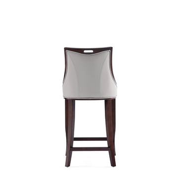 Emperor Faux Leather Barstool in Light Grey (set of 3) - Ornate Home