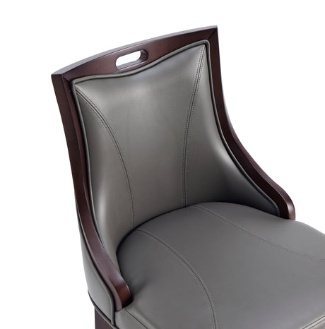 Emperor Faux Leather Barstool in Pebble Grey - Ornate Home