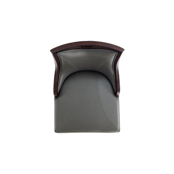 Emperor Faux Leather Barstool in Pebble Grey (set of 2) - Ornate Home