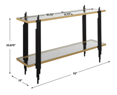 Empire Cityscape Black/Gold Console Table - Ornate Home